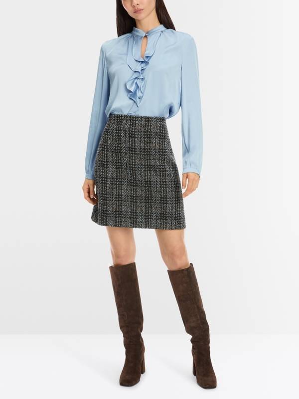 Marc Cain Elegante Bluse Mit Volant