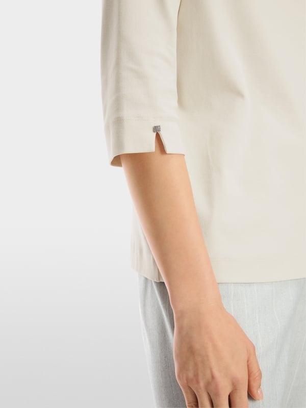Marc Cain Elegantes T-Shirt Mit Stehkragen