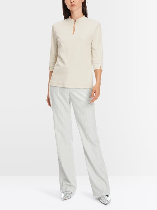 Marc Cain Elegantes T-Shirt mit Stehkragen