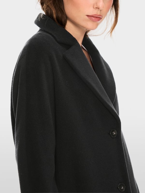 Marc Cain Flauschiger Mantel Mit Kimono-Ärmel