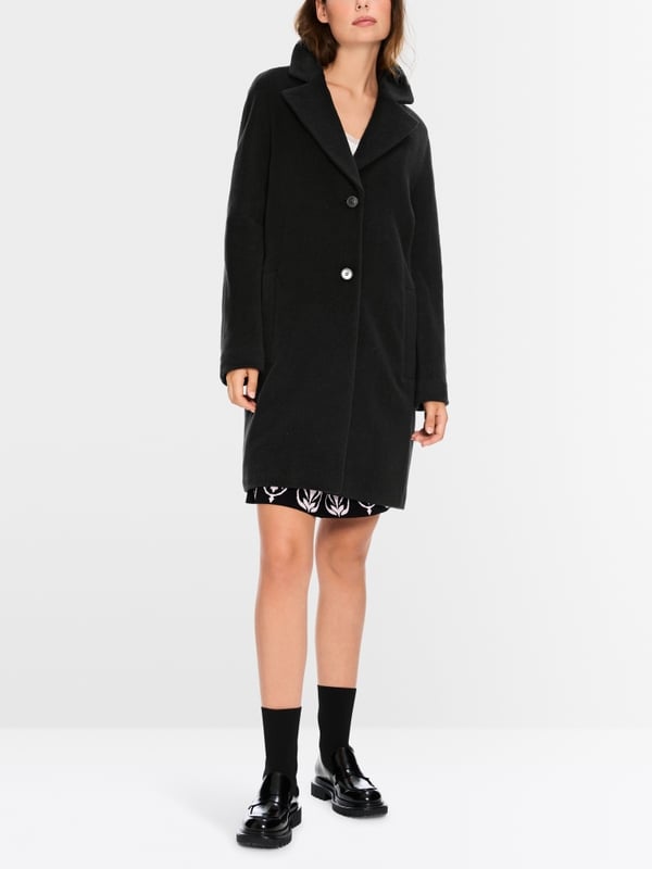 Marc Cain Flauschiger Mantel Mit Kimono-Ärmel