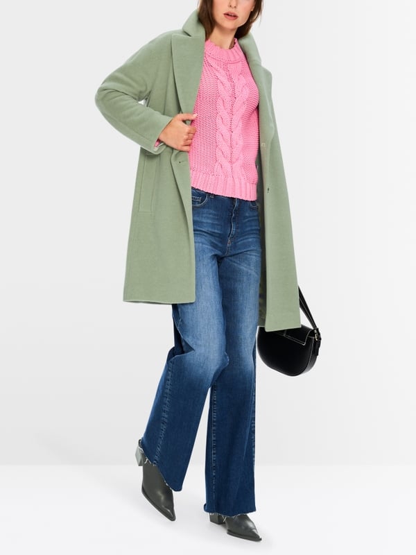 Marc Cain Flauschiger Mantel Mit Kimono-Ärmel