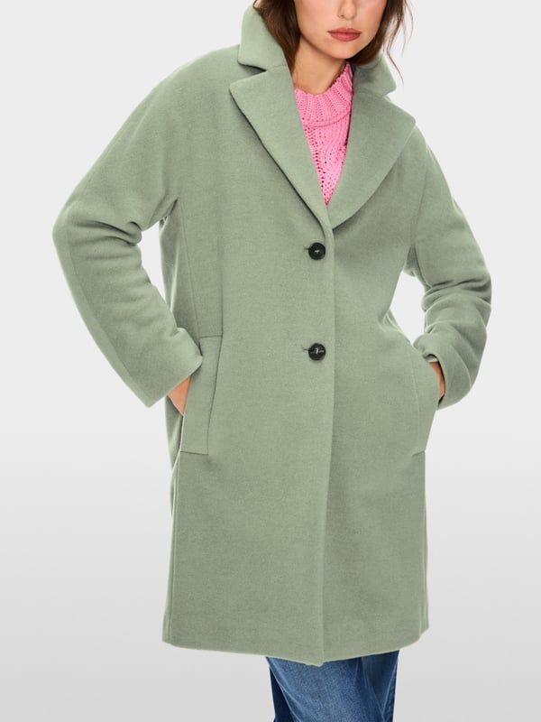 Marc Cain Flauschiger Mantel Mit Kimono-Ärmel