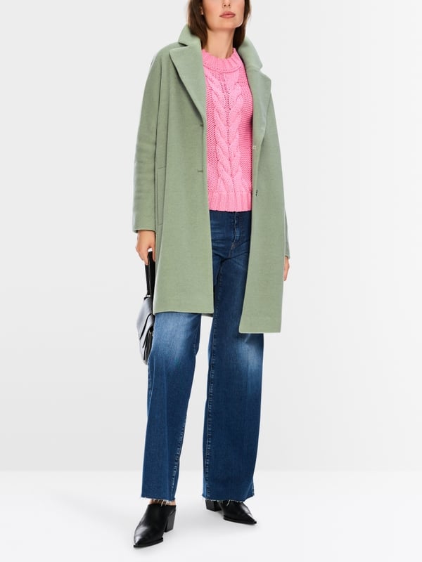 Marc Cain Flauschiger Mantel mit Kimono-Ärmel