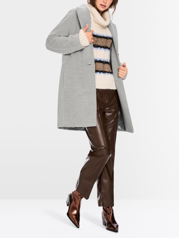 Marc Cain Flauschiger Mantel Mit Kimono-Ärmel