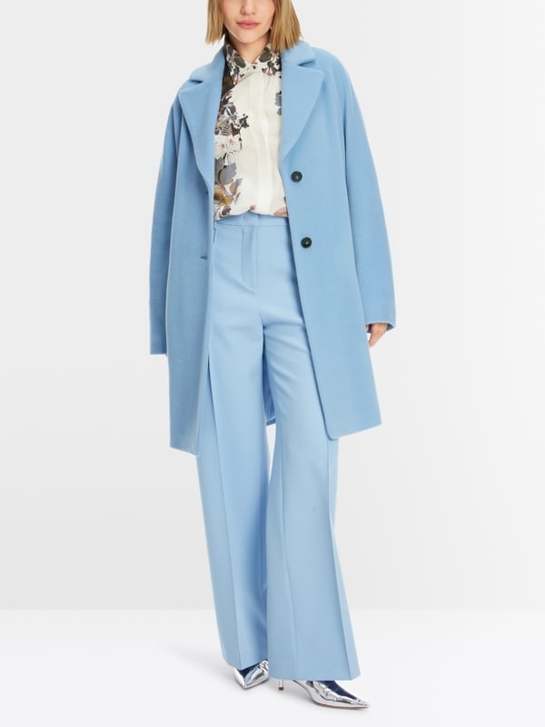 Marc Cain Flauschiger Mantel Mit Kimono-Ärmel