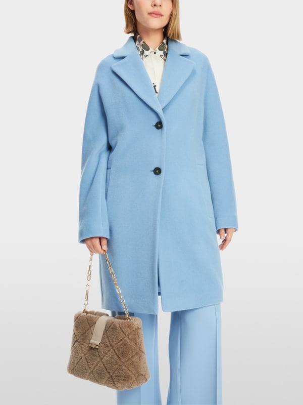 Marc Cain Flauschiger Mantel Mit Kimono-Ärmel