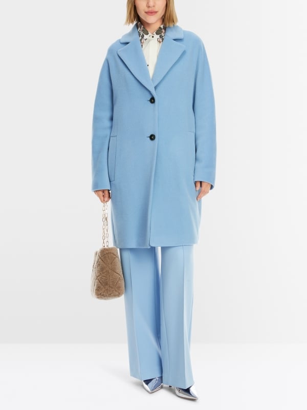 Marc Cain Flauschiger Mantel mit Kimono-Ärmel