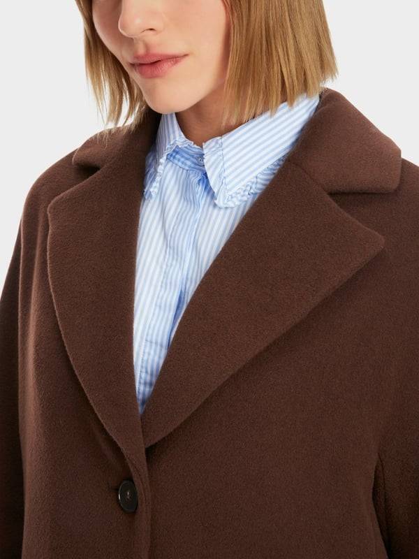 Marc Cain Flauschiger Mantel Mit Kimono-Ärmel