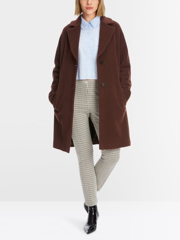 Marc Cain Flauschiger Mantel Mit Kimono-Ärmel