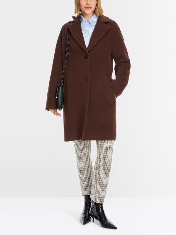 Marc Cain Flauschiger Mantel mit Kimono-Ärmel