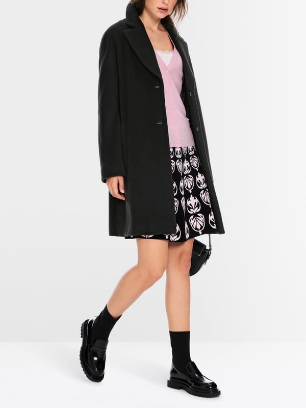 Marc Cain Flauschiger Mantel mit Kimono-Ärmel