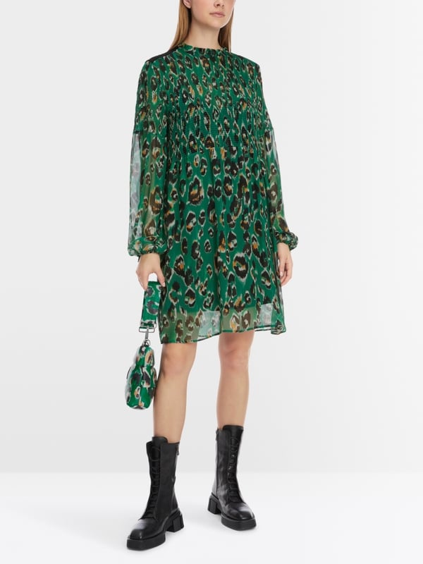 Marc Cain Gesmoktes Greo-Print-Kleid