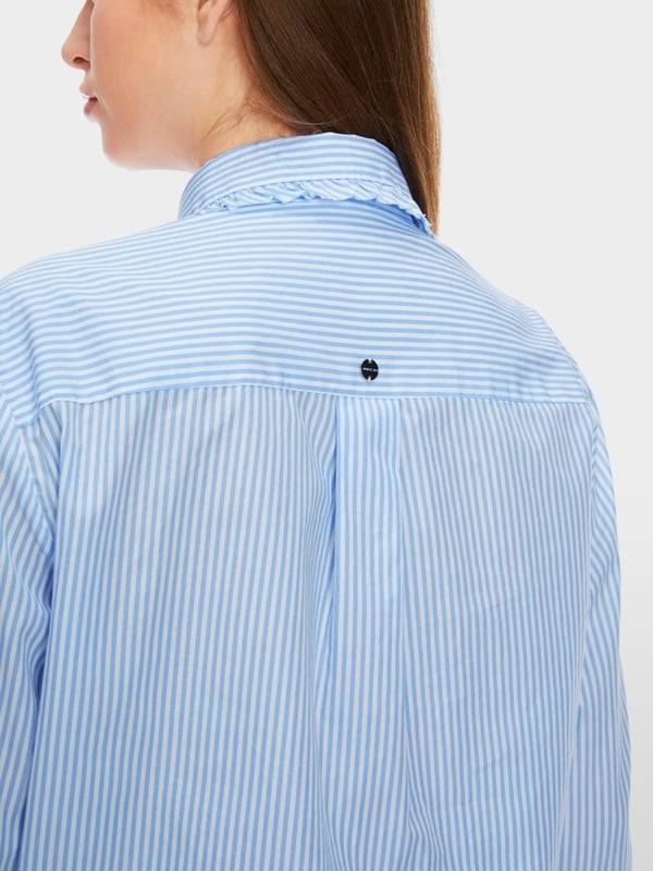 Marc Cain Gestreifte Bluse Aus Reiner Baumwolle