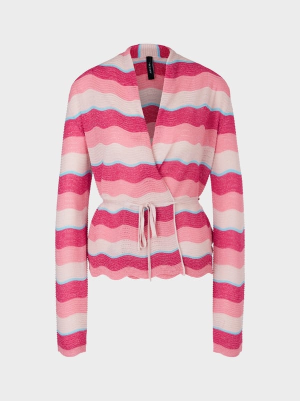 Marc Cain Gestreifter Cardigan Im Wellenmuster