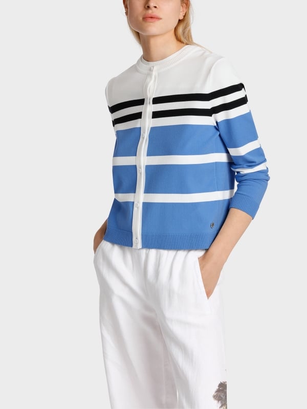 Marc Cain Gestreifter "Rethink Together" Cardigan