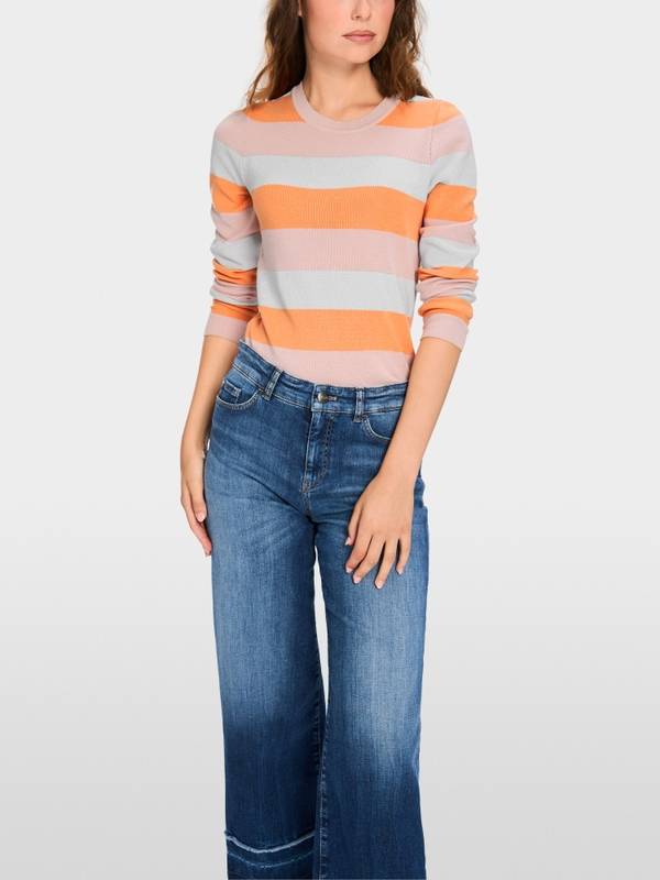 Marc Cain Gestreifter Sweater Knitted In Germany