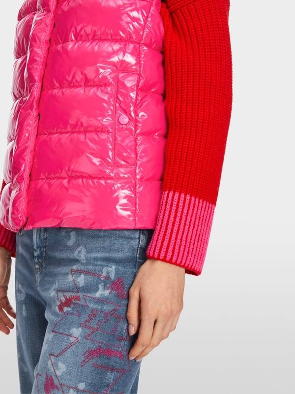 Marc Cain Glänzende Steppweste Mit Stehkragen