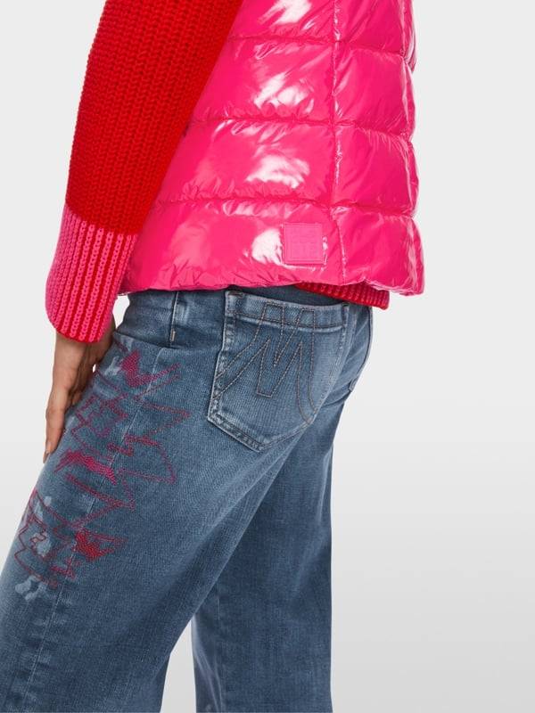 Marc Cain Glänzende Steppweste Mit Stehkragen