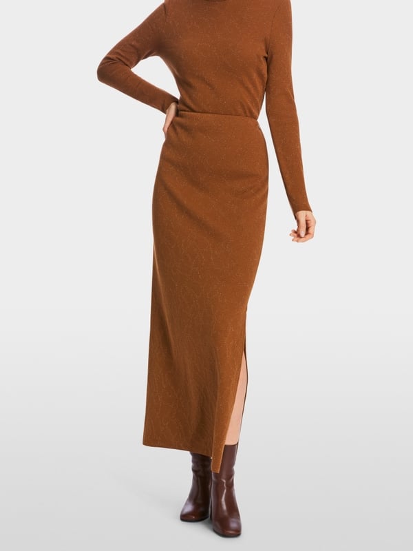 Marc Cain Glänzender Maxirock "Rethink Together"