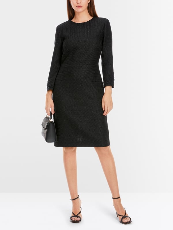 Marc Cain Glitzerndes Kleid mit Stickerei