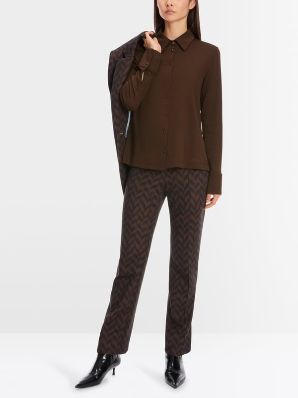 Marc Cain Hemdbluse mit überschnittener Schulter