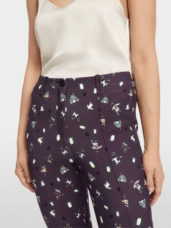 Marc Cain Hose Mit Pinguin-Print - Modell SYDNEY