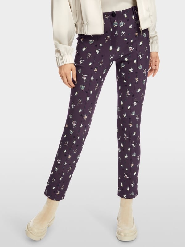 Marc Cain Hose Mit Pinguin-Print - Modell SYDNEY