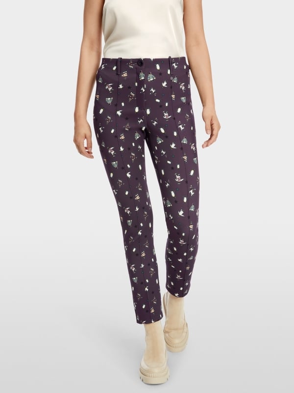 Marc Cain Hose Mit Pinguin-Print - Modell SYDNEY