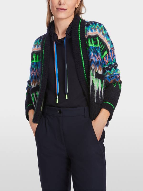 Marc Cain Jacquard-Cardigan Knitted In Germany