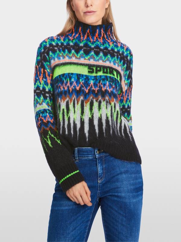 Marc Cain Jacquard-Sweater Knitted In Germany