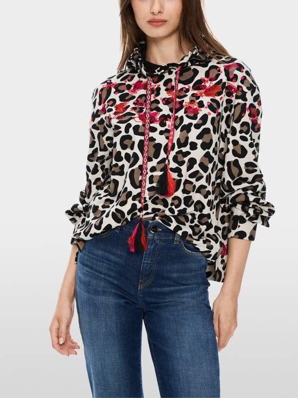 Marc Cain Kapuzen-Sweatshirt In Mustermix