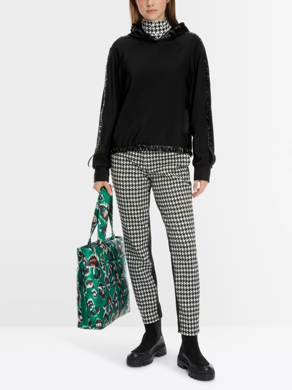 Marc Cain Kapuzen-Sweatshirt mit Vario-Ärmeln