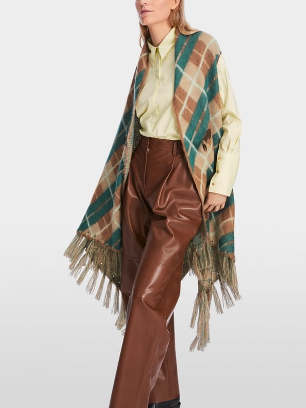 Marc Cain Karo-Cape Knitted In Germany