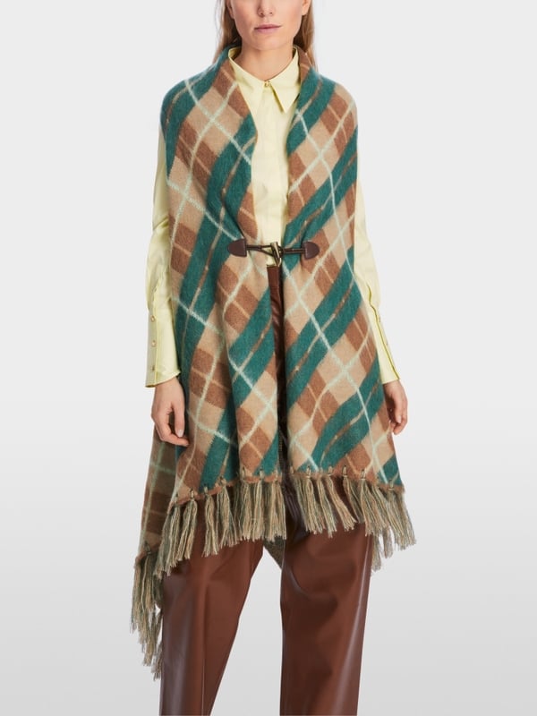 Marc Cain Karo-Cape Knitted In Germany