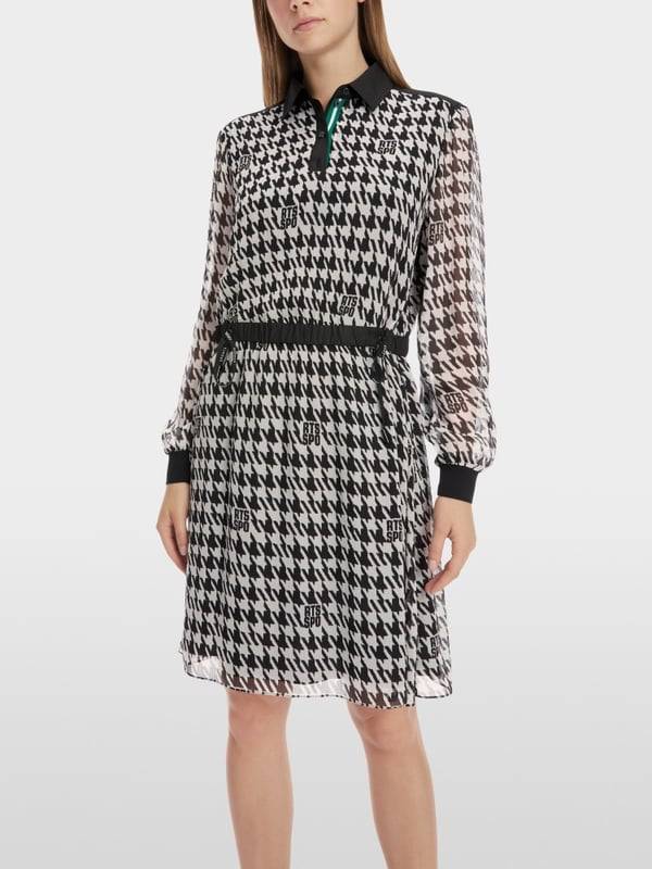 Marc Cain Kleid Im Hahnentritt-Dessin