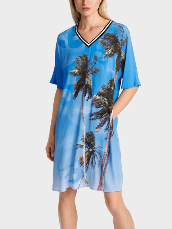 Marc Cain Kleid Mit Authentischem Palmenprint