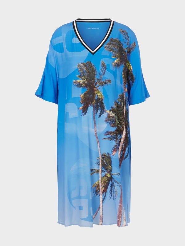 Marc Cain Kleid Mit Authentischem Palmenprint