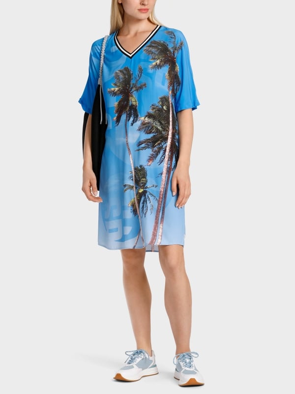 Marc Cain Kleid Mit Authentischem Palmenprint