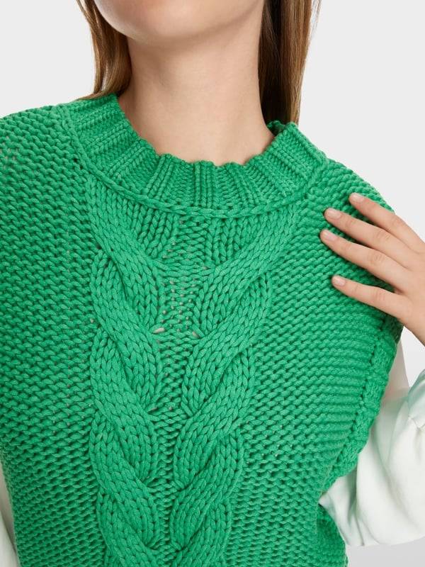 Marc Cain Knitted In Germany Pullunder Mit Zopf