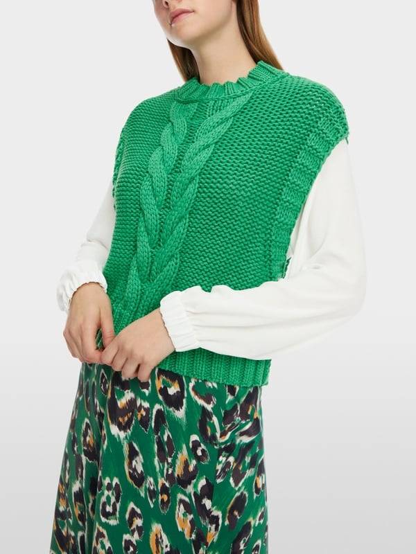 Marc Cain Knitted In Germany Pullunder Mit Zopf