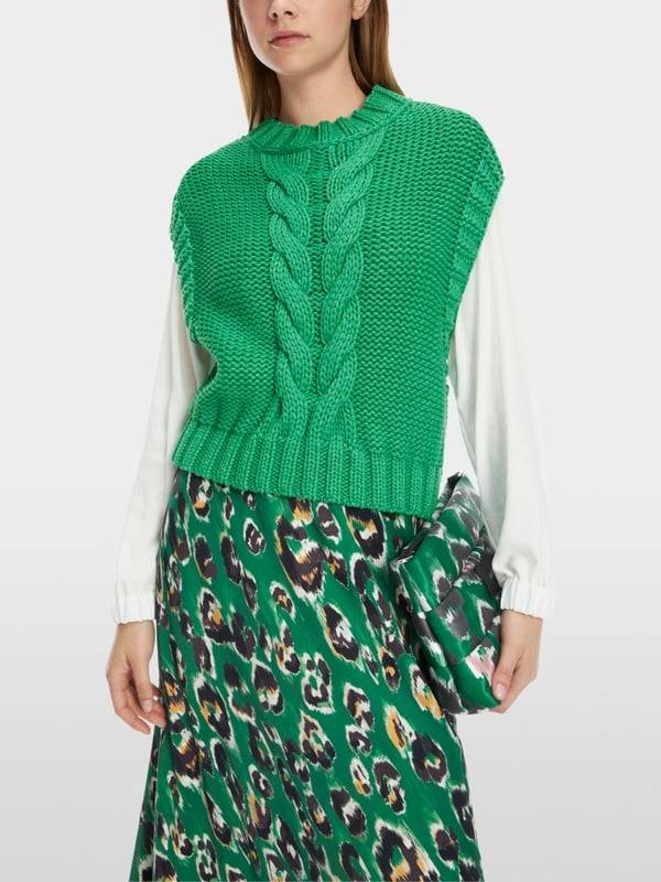 Marc Cain Knitted In Germany Pullunder Mit Zopf