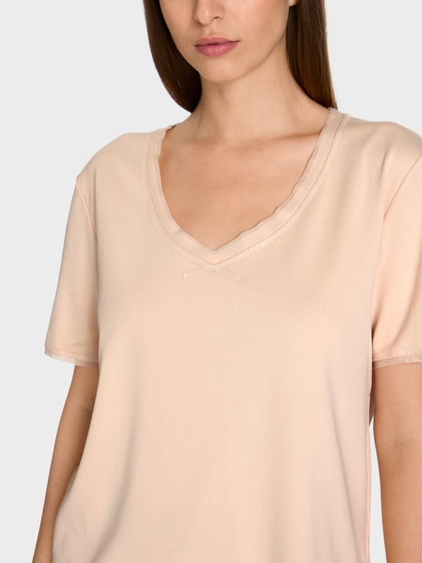 Marc Cain Kurzarm-T-Shirt Mit V-Ausschnitt