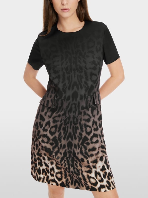 Marc Cain Kurzärmliges Leo-Kleid