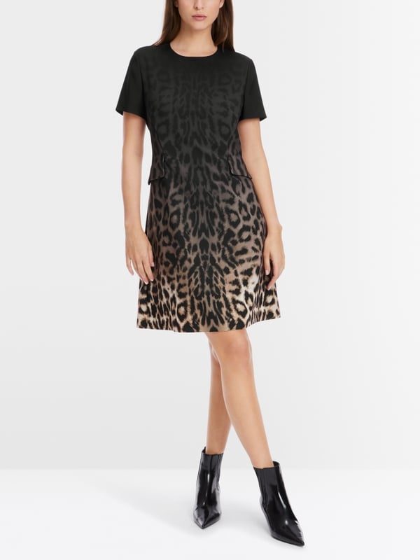 Marc Cain Kurzärmliges Leo-Kleid