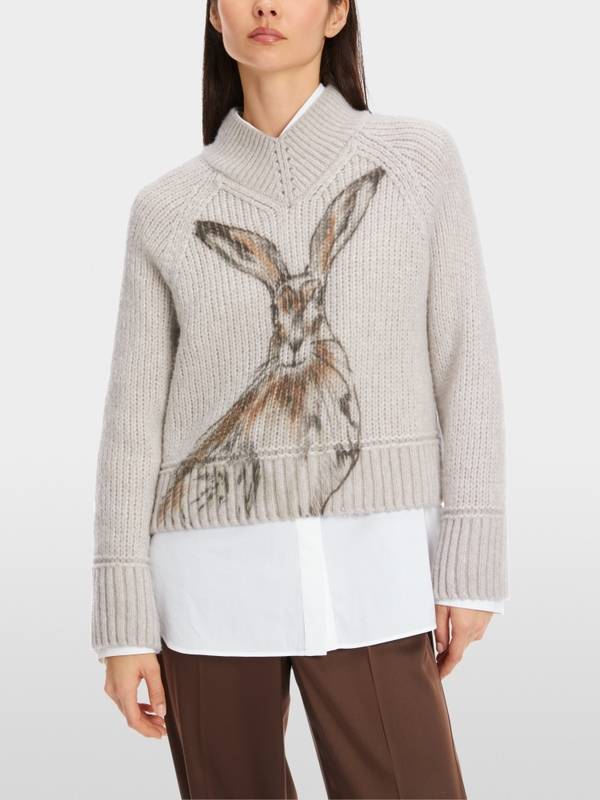 Marc Cain Kurzer Sweater Knitted In Germany