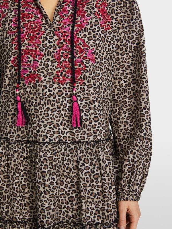 Marc Cain Kurzes Stufenkleid In Baumwolle