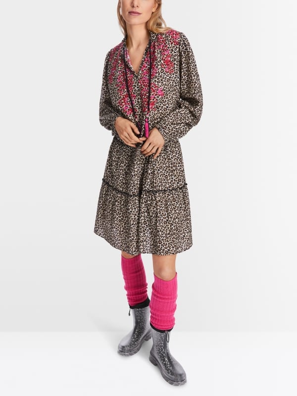 Marc Cain Kurzes Stufenkleid In Baumwolle