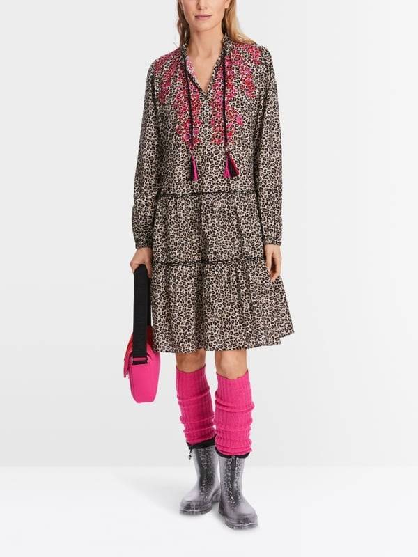 Marc Cain Kurzes Stufenkleid in Baumwolle