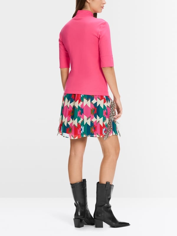 Marc Cain Kurzes T-Shirt Mit Turtle-Neck